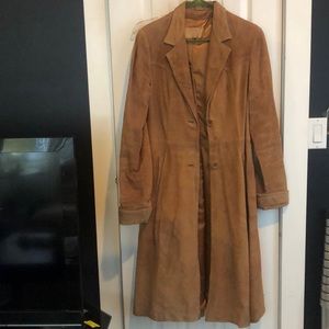 VINTAGE genuine leather suede coat